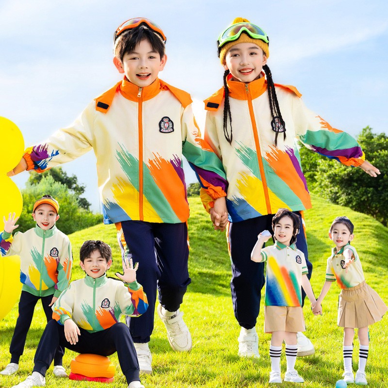 小学生校服冲锋衣三件套三合一年级班服套装春秋款幼儿园园服冬季