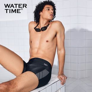 WaterTime泳裤男夏季速干防尴尬泳衣宽松训练男士游泳装备泳装男