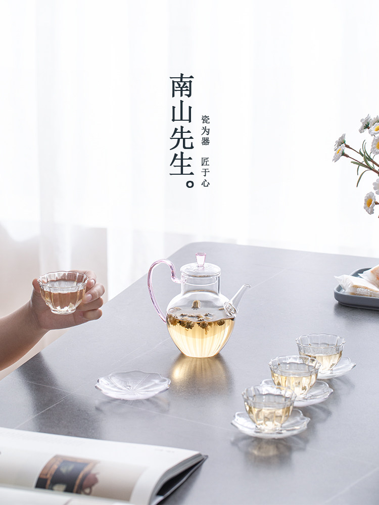 南山先生冰心冰露玻璃套装冷泡壶茶壶功夫茶具高档花茶壶轻奢简约