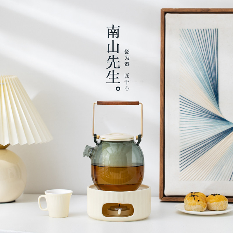 南山先生半见温茶器单壶简约陶瓷户外家用温茶器蜡烛加热煮茶炉,餐饮具,煮茶炉,淘宝优惠券,粉丝福利购,淘宝优惠卷