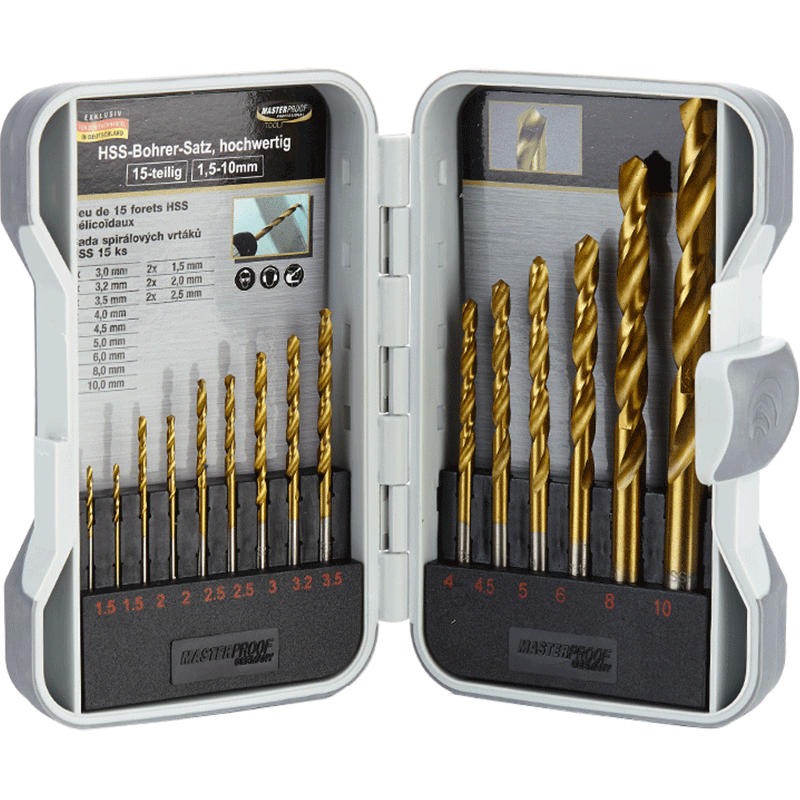 德国麦思德金属麻花钻头套装高速钢镀钛开孔钻头扩孔钻头钻铁工具