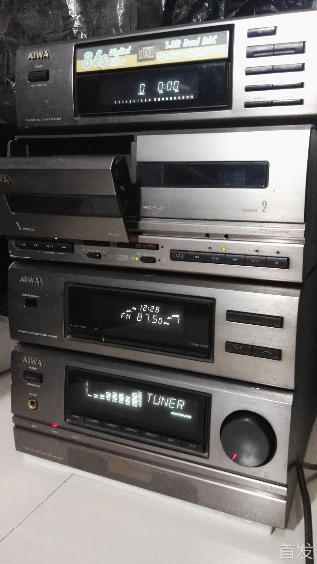 爱华NSX-N7 D7发烧组合音响主机部分,功能全好音质棒,金属面板.