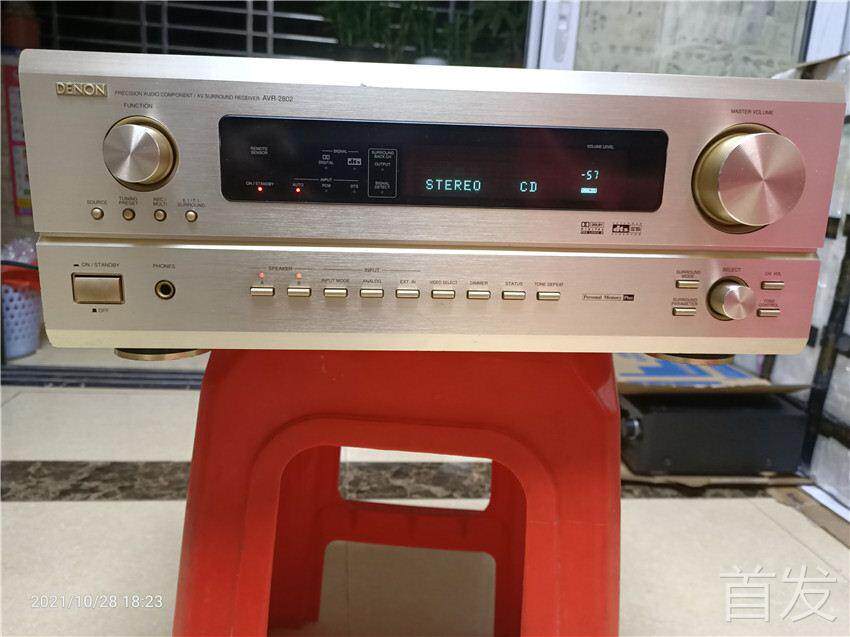 日本进口功放机 DENON/天龙AVR-2802 AV功放大功率DTS影院放大器.