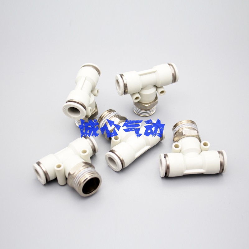 亚德客气管接头螺纹三通APB/PEB4-M5/6-01/8-02/10-02/12-03/16