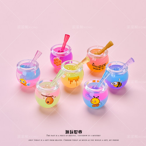 超可爱夜光渐变双色蜜罐罐