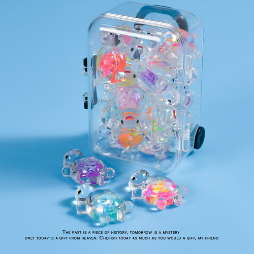 高颜值夜光亮片小乌龟送收纳盒