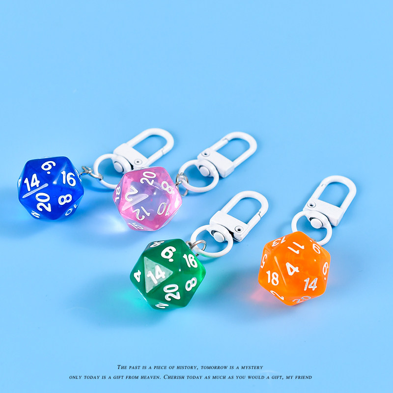 趣味彩色数字骰子小挂件