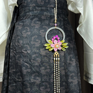 原创古风汉服腰佩大环佩古装禁步腰间长流苏挂件男女成品腰饰