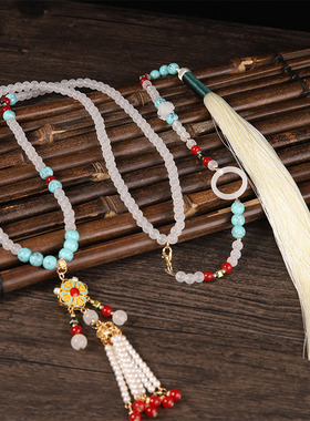 中式小众长流苏背云软璎珞国