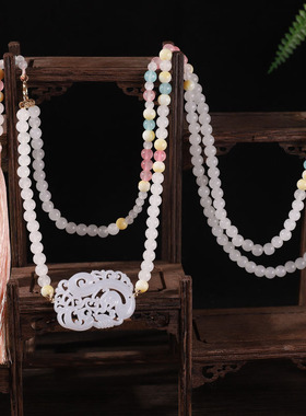 流苏百搭糖果色小清新璎珞项链