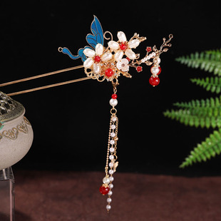 古风汉服流苏发簪高级感新中式日常发簪结婚订婚新娘发钗步摇头饰