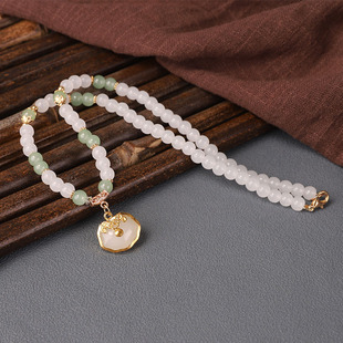 2024新中式百搭古风璎珞甜美汉元素项链琉璃小众国风清爽百搭项链