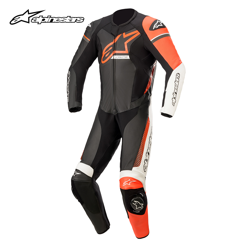 a星alpinestars连体皮衣专业赛道机车骑行服水牛皮赛车服gp force