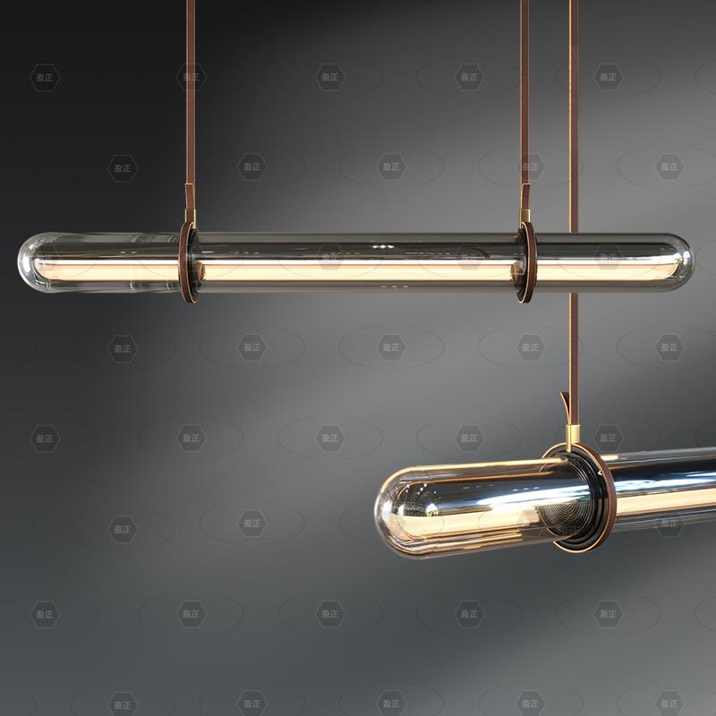 中山工厂直销轻奢餐厅长条灯现代极简设计师艺术酒店吧台高端皮带