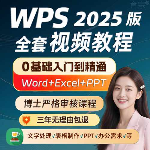 wps全套教程视频word办公软件excel表格制作ppt学习课程office