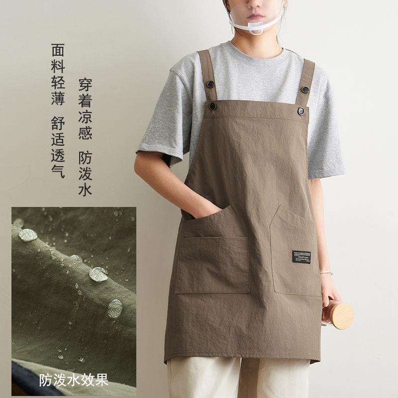 防泼水画画餐饮理髲师蛋糕咖啡花店超市logo定制厨房男女工服围裙图片