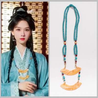 陈都灵同款【翘楚】楚朝古装造型配饰 秦汉战国袍璎珞 仿玉衡项链