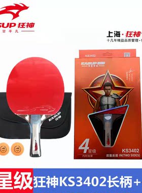 四星长柄横拍狂神乒乓球拍碳素