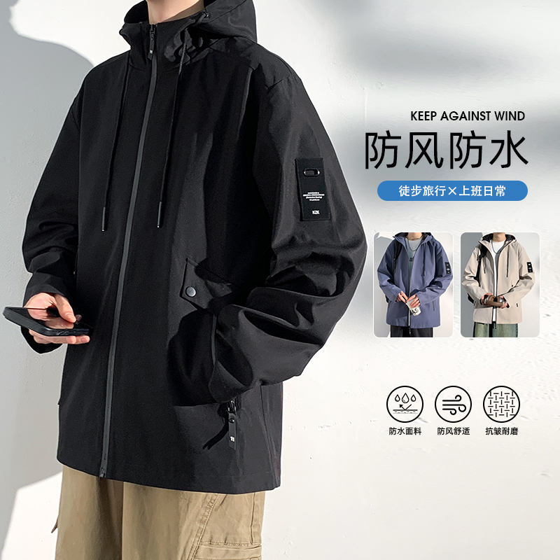 唐狮集团DESSO运动夹克情侣款2024工装登山服休闲百搭连帽夹克外_淘宝内购会_男装-第2张图片-提都小院