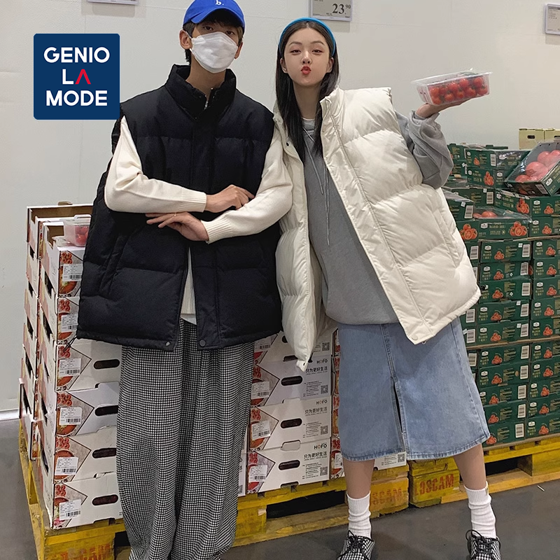 森马集团Genio Lamode马甲男士秋冬季宽松立领外套防风保暖背心男