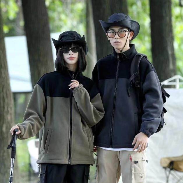 Romon/罗蒙摇粒绒抓绒衣情侣款加厚保暖外套冲锋衣内胆LM-5630