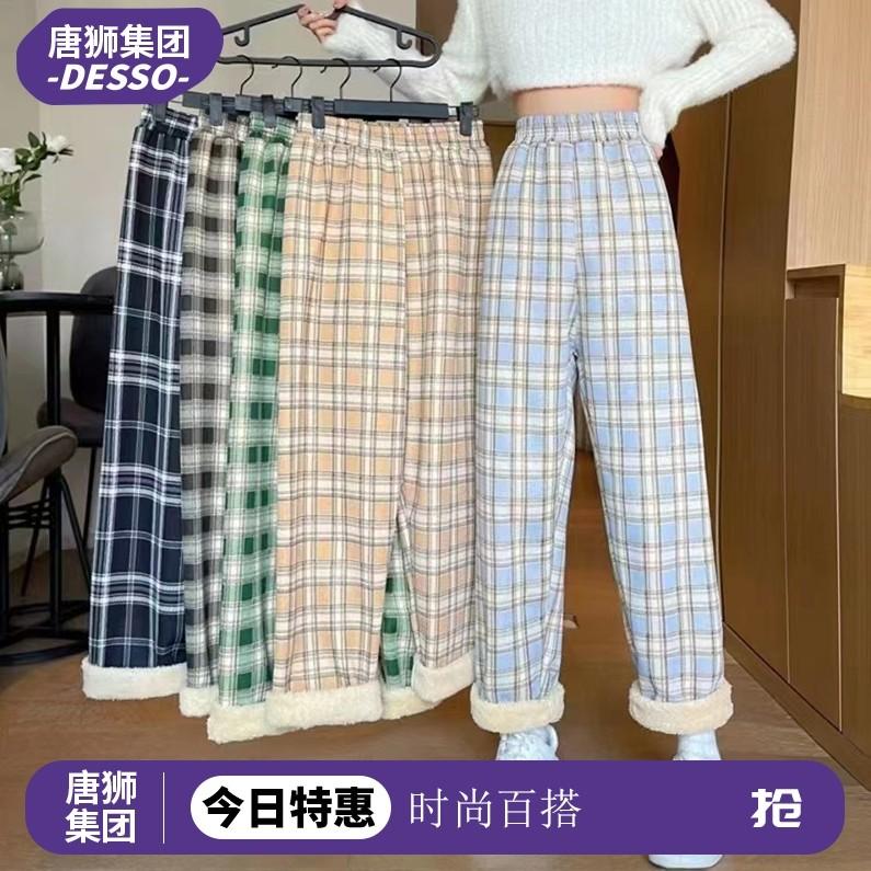 唐狮集团DESSO百搭新款2024秋冬大版加厚毛呢格子衬衫_淘宝内购会_女装/女士精品-第5张图片-提都小院