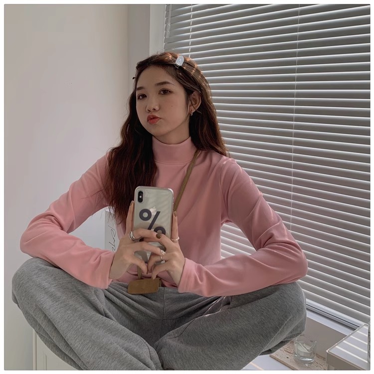 唐狮集团DESSO半高领德绒秋冬季保暖打底衫女内搭长袖女新款上衣