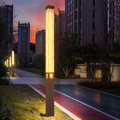 新中式防水3米景观灯小区道路不锈钢草坪高杆灯户外公园庭院路灯