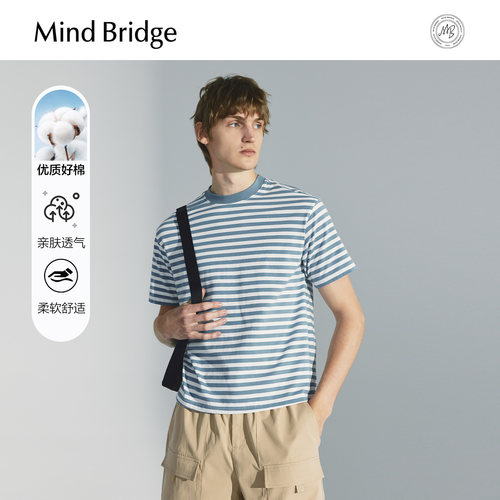 MindBridge短袖条纹T恤