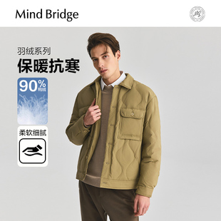 保暖夹克 翻领外套冬通勤羽绒服男短款 MindBridge2025新款 加厚工装