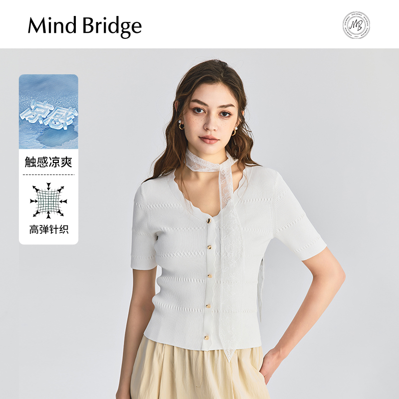 MindBridgeV领短袖针织