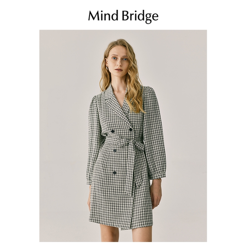 MindBridge气质通勤西装裙格纹