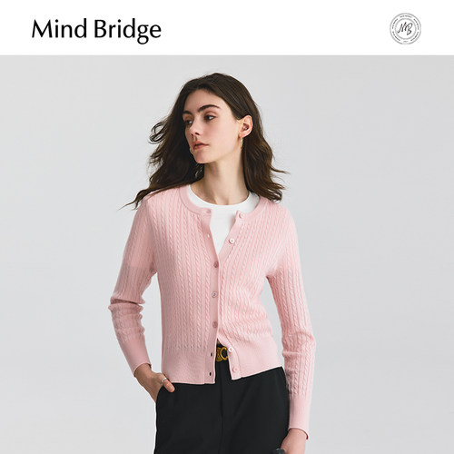 MindBridge圆领针织开衫