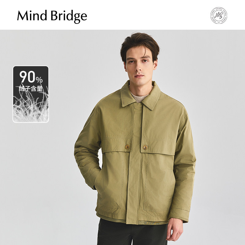 MindBridge翻领羽绒服
