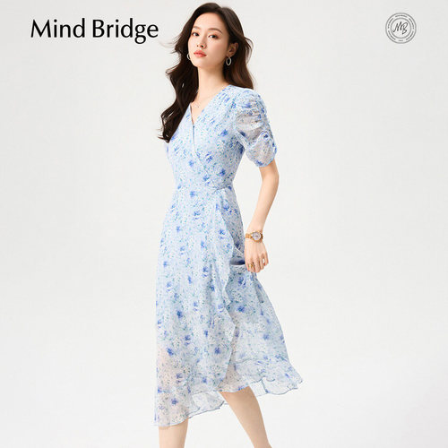 MindBridgeV领碎花连衣裙