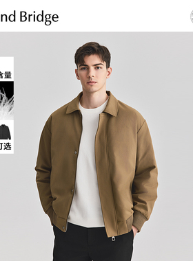 Mind Bridge2025年通勤厚外套男士短款翻领羽绒服冬季保暖夹克