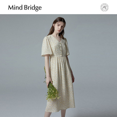 MindBridge法式碎花连衣裙
