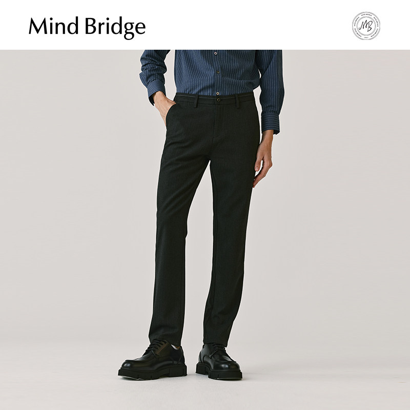 Mind Bridge2025年通勤休闲西裤秋季男士直筒长裤简约