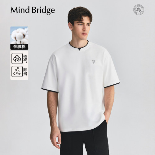 MindBridge假两件短袖T恤