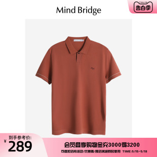 商务半袖 M0391 宽松Polo衫 Mind 男韩版 翻领短袖 Bridge2024新款 夏季