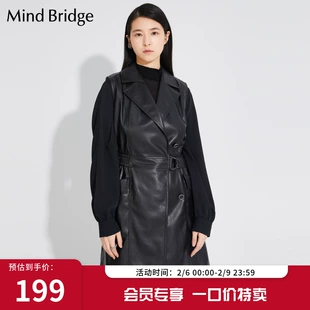 Bridge风衣外套连衣裙百家好女装 MUOP723D 皮裙潮流 Mind 冬季 新款