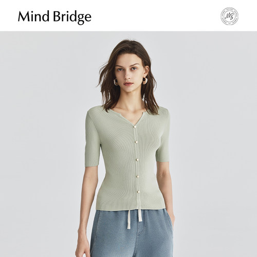 MindBridgeV领短袖针织衫