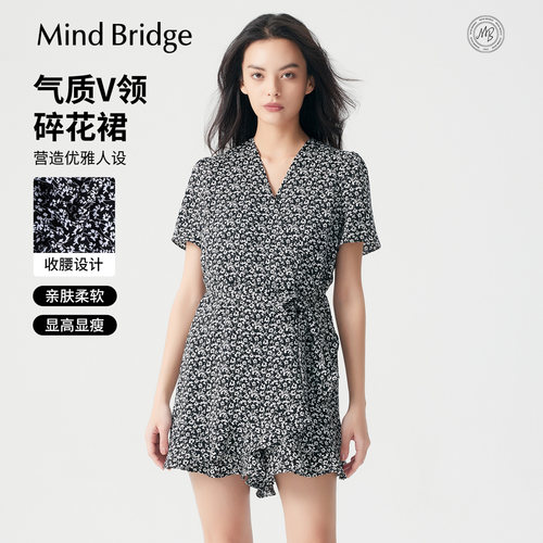 MindBridge短款碎花裙