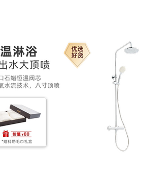 科勒恒温淋浴花洒套装卫生间增压淋浴喷头大花洒挂墙式龙头76623T