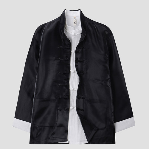 新中式国风唐装男春秋新款