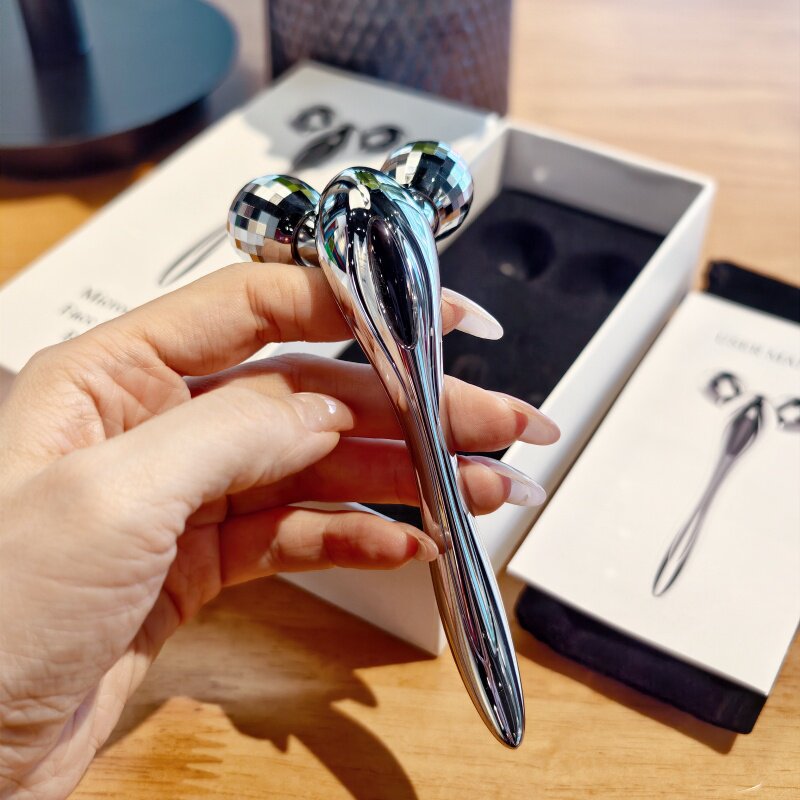 滚轮式瘦脸仪V脸光能微电流按摩双下巴咬肌提拉紧致神器面部精华