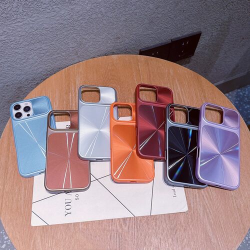 适用于 iPhone 18 17 Pro极光CD纹金属漆壳 苹果16 15 14 高级感 13 12 Pro Max 保护防摔手机壳批发