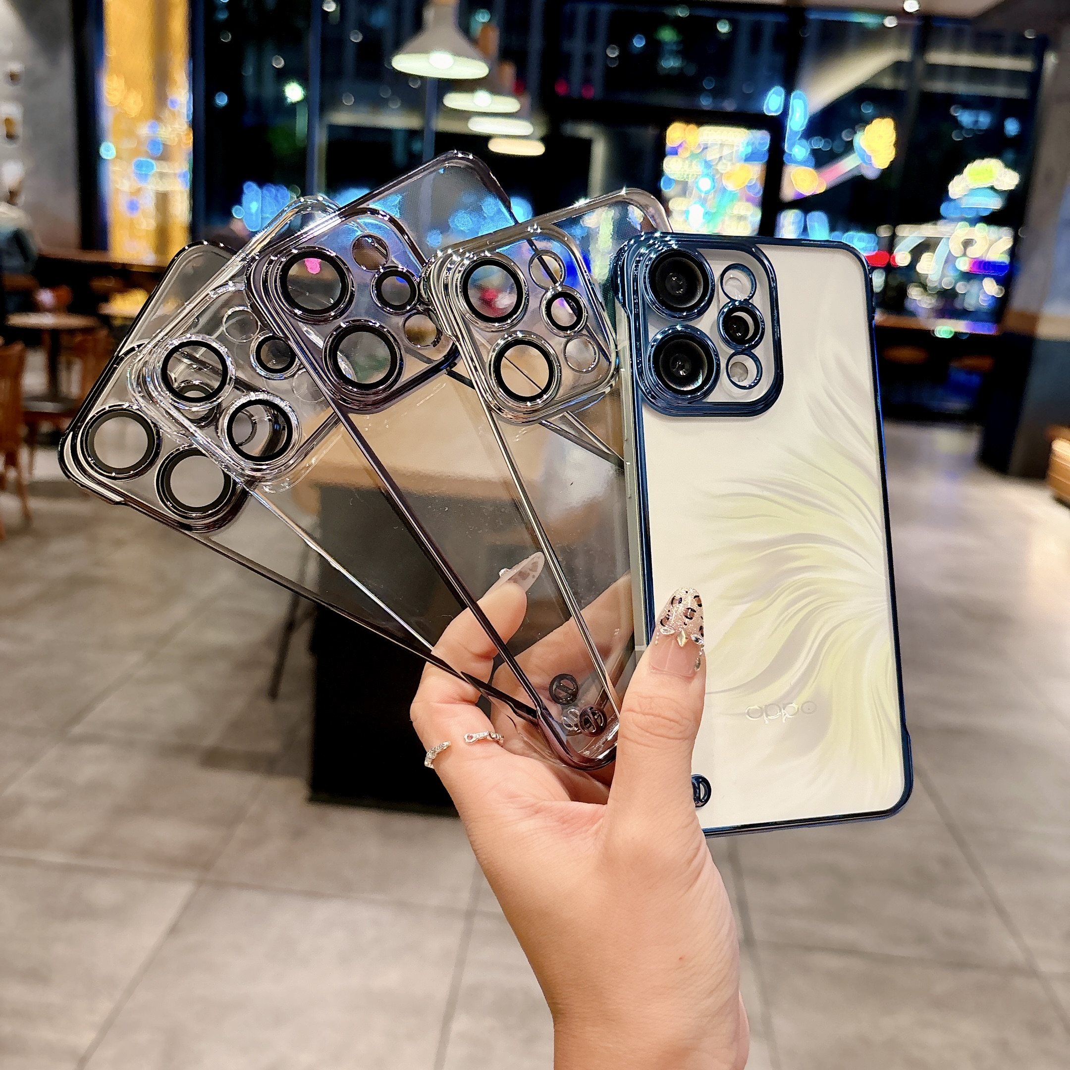 适用于OPPO Reno14 13 12 11 10 9Pro电镀无边框PC放大镜磁吸壳FindX8 S+ 7 6 ultra全包镜头防摔手机壳批发