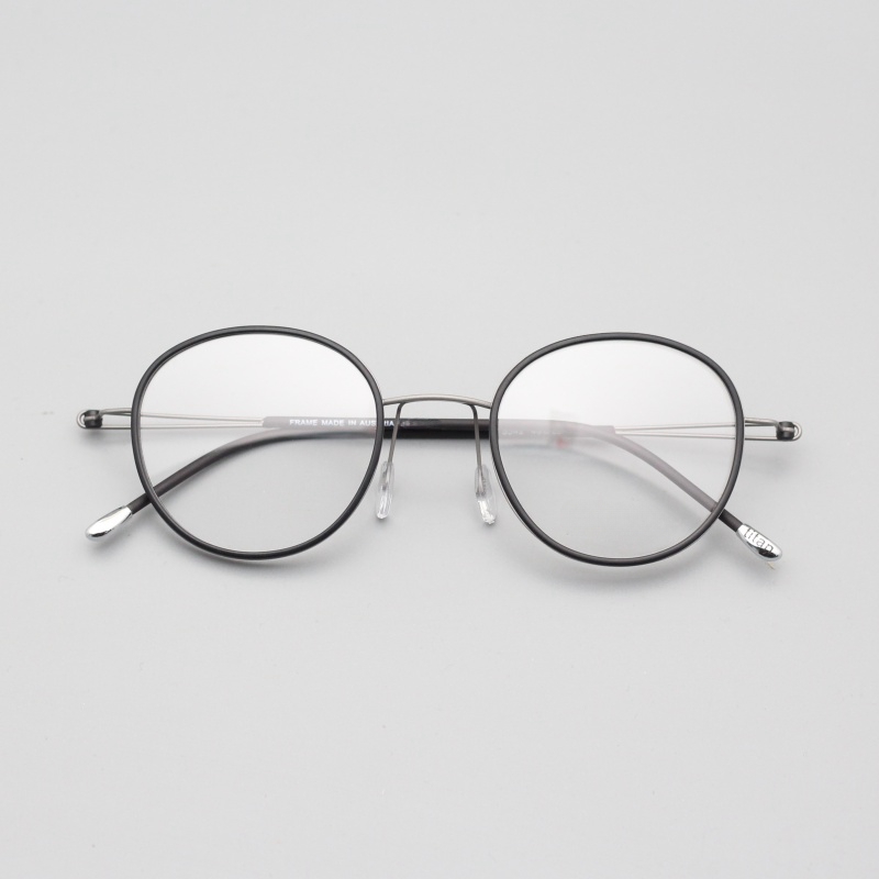 仅5g超轻眼镜架小圆框个性复古文艺无螺丝可配近视变色防蓝光5542
