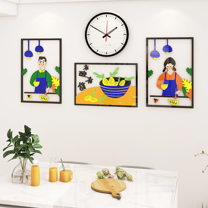 餐厅墙面装饰3d立体墙贴简约现代贴纸客厅墙壁电视背景墙布置创意